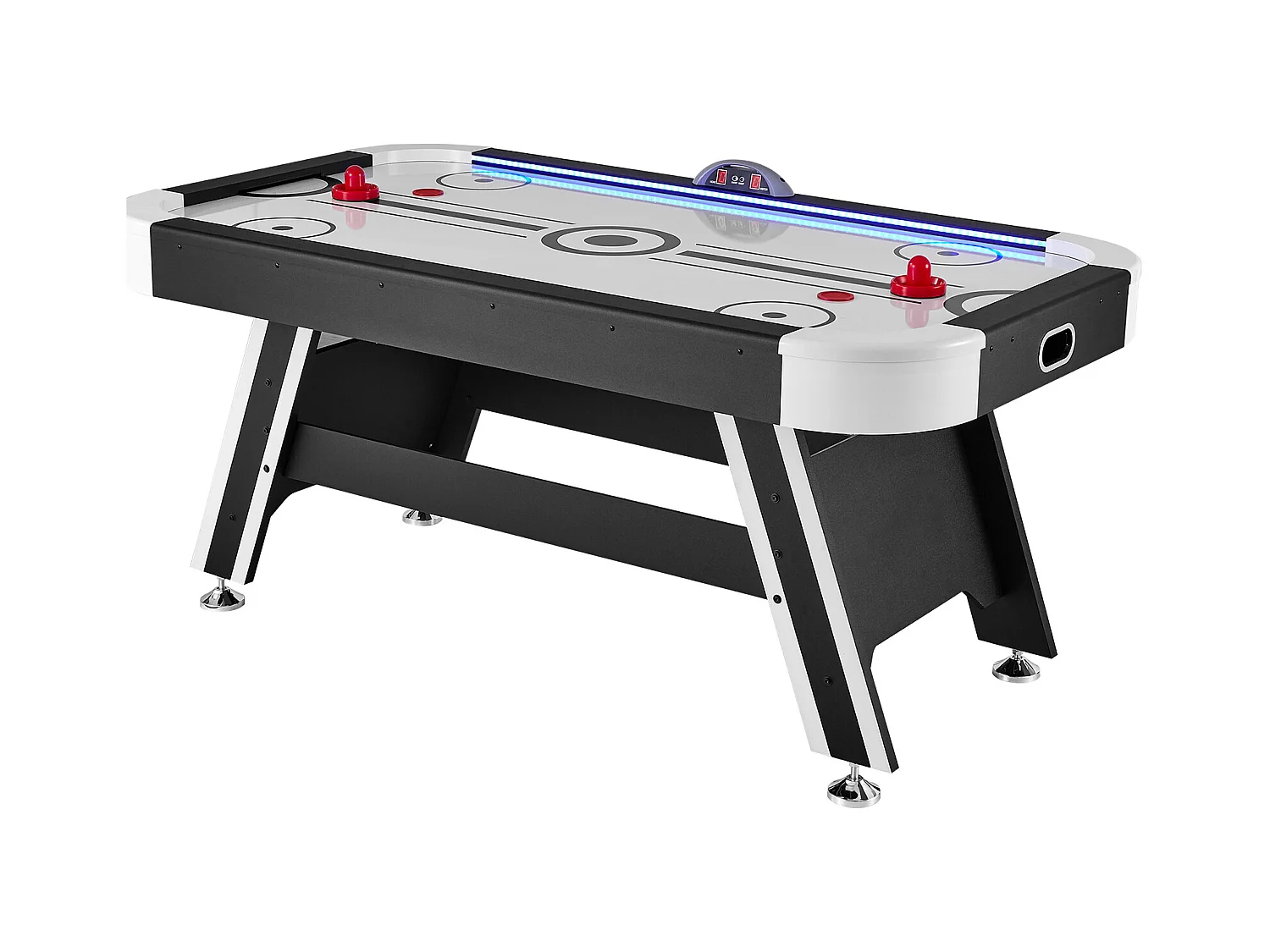 Table de Billard, SucceBuy Table d'Air Hockey 183 cm avec Score LED, Palets et Poussoirs Inclus