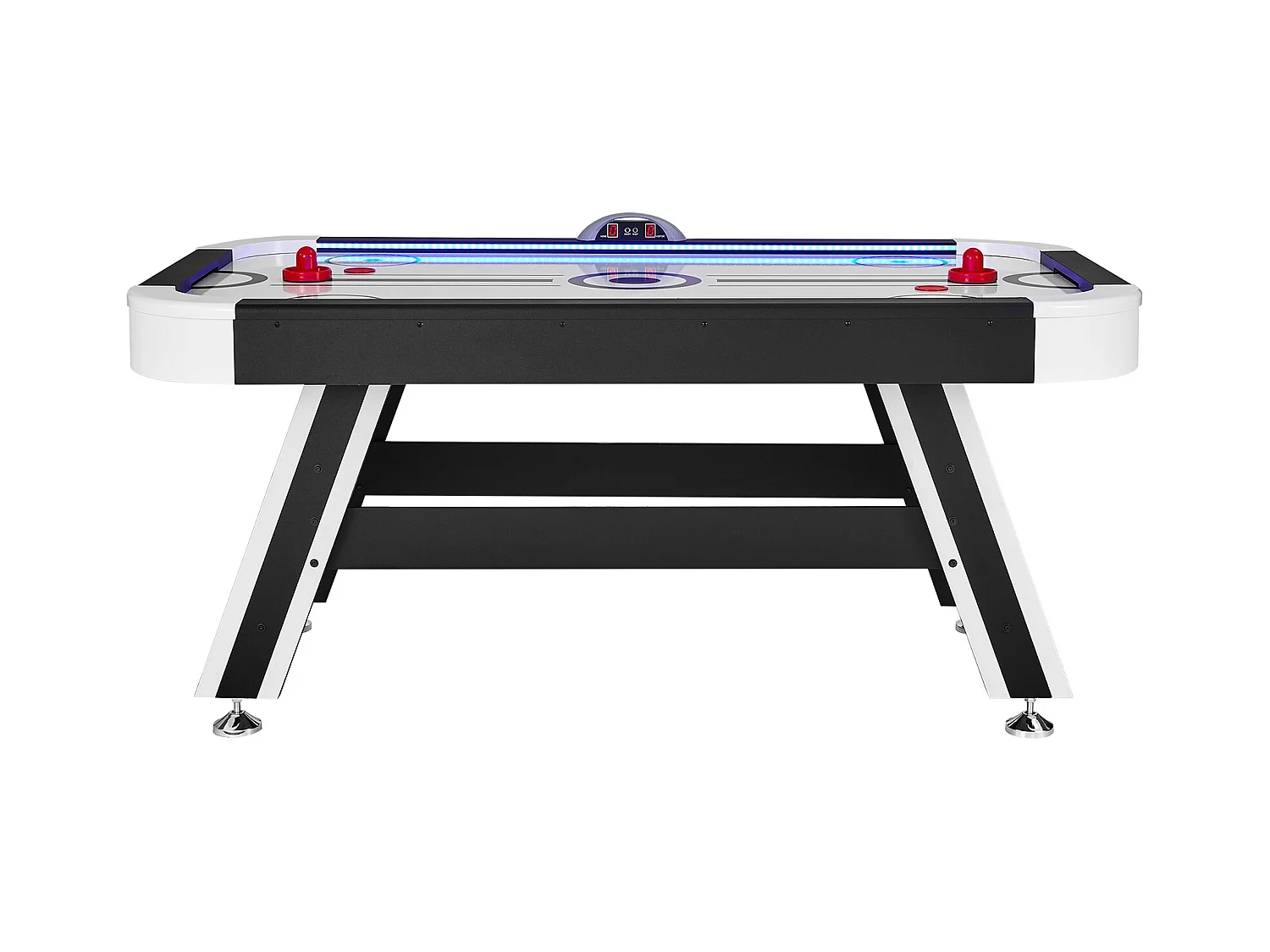 Table de Billard, SucceBuy Table d'Air Hockey 183 cm avec Score LED, Palets et Poussoirs Inclus