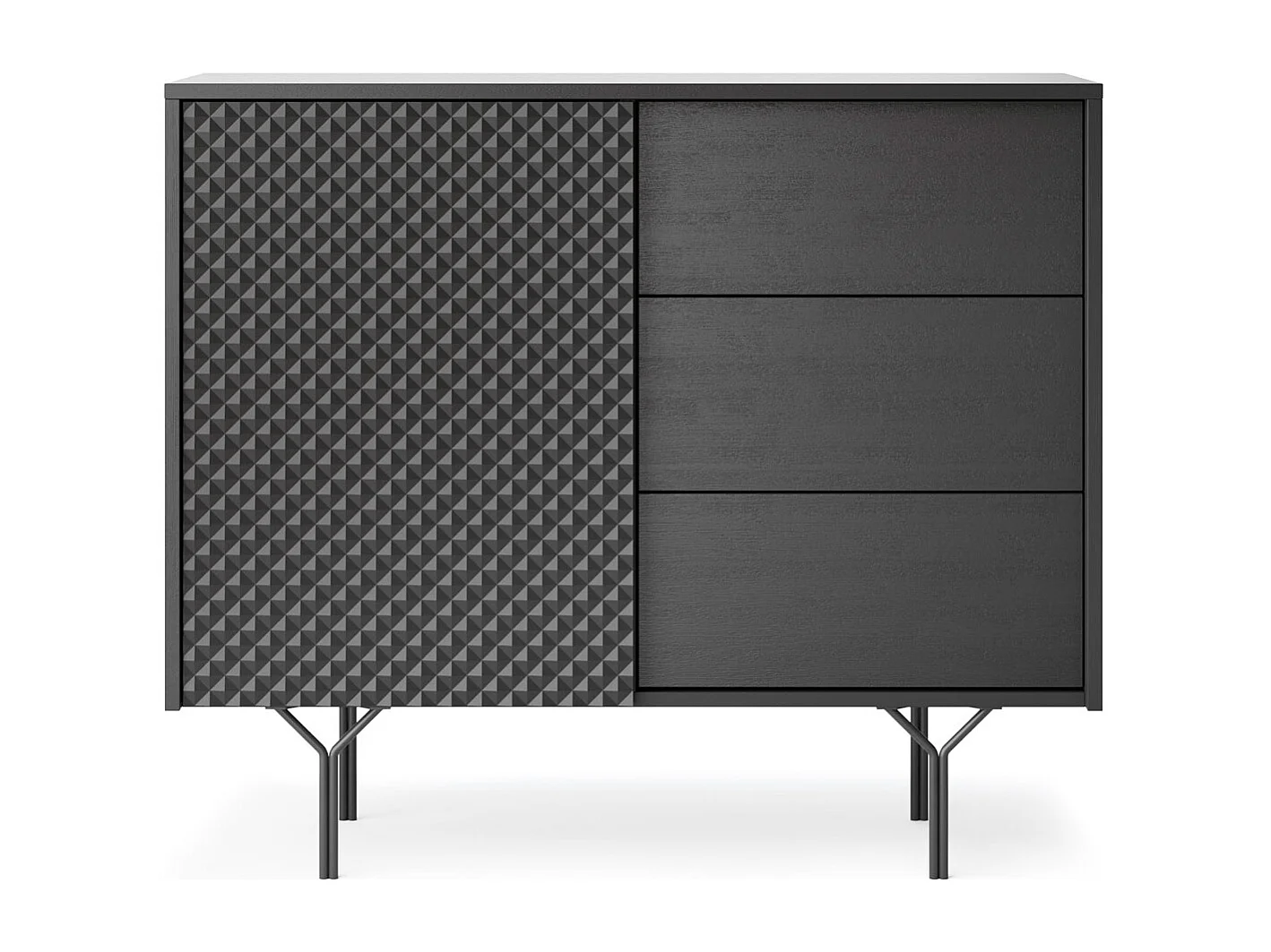 KOMMODE Raven schwarz 97 / 38 / 83cm