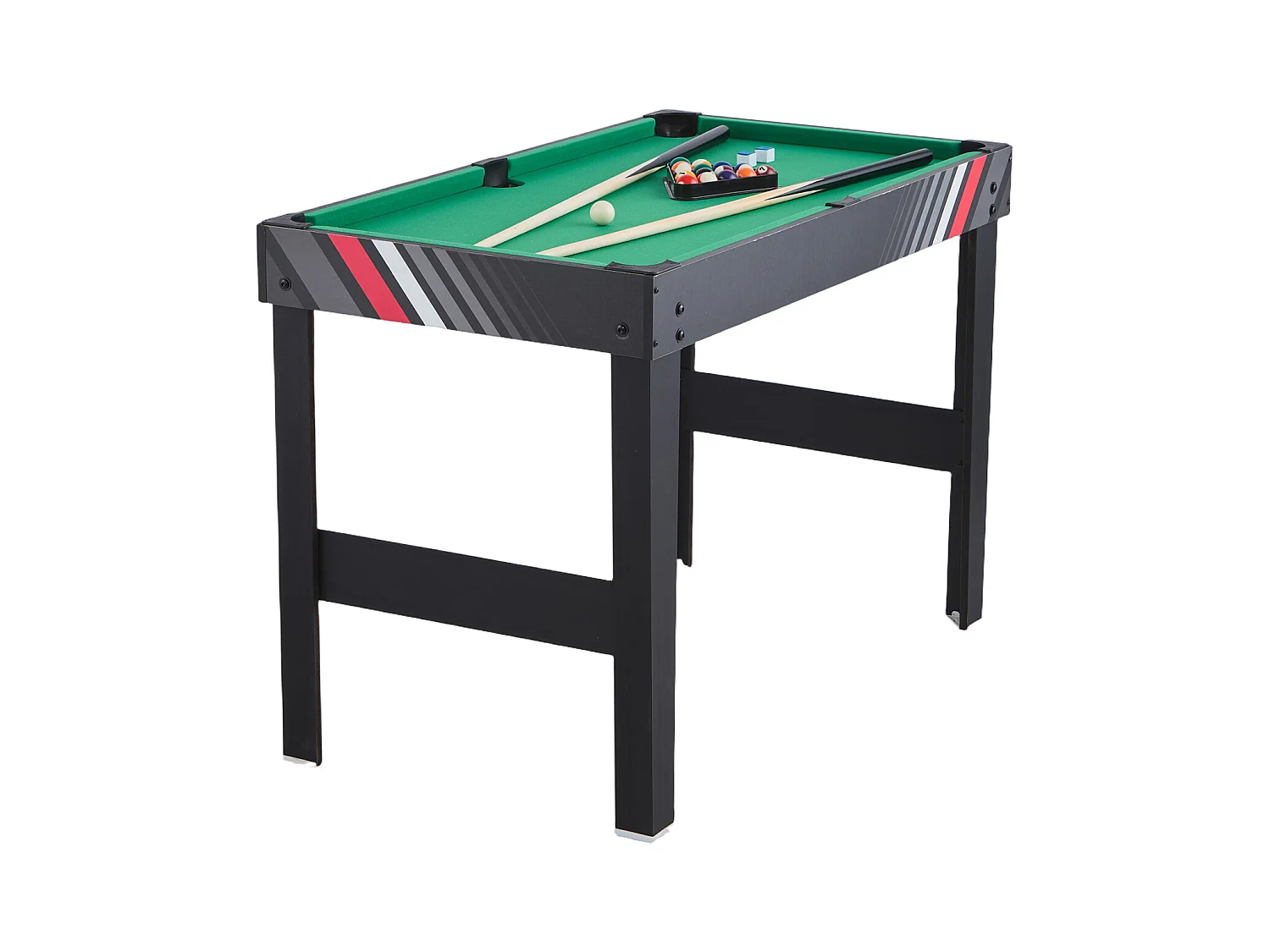 Table de Air Hockey, SucceBuy Table de Jeu Combinée 4 en 1 122 cm, Air Hockey, Baby-foot, Ping-pong, Billard