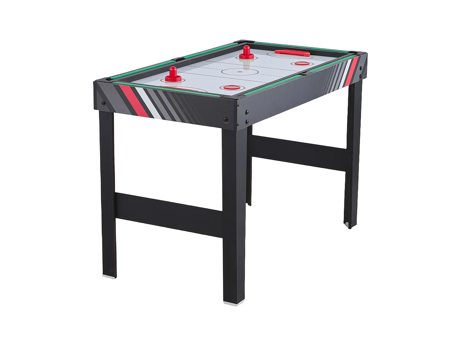 Table de Air Hockey, SucceBuy Table de Jeu Combinée 4 en 1 122 cm, Air Hockey, Baby-foot, Ping-pong, Billard
