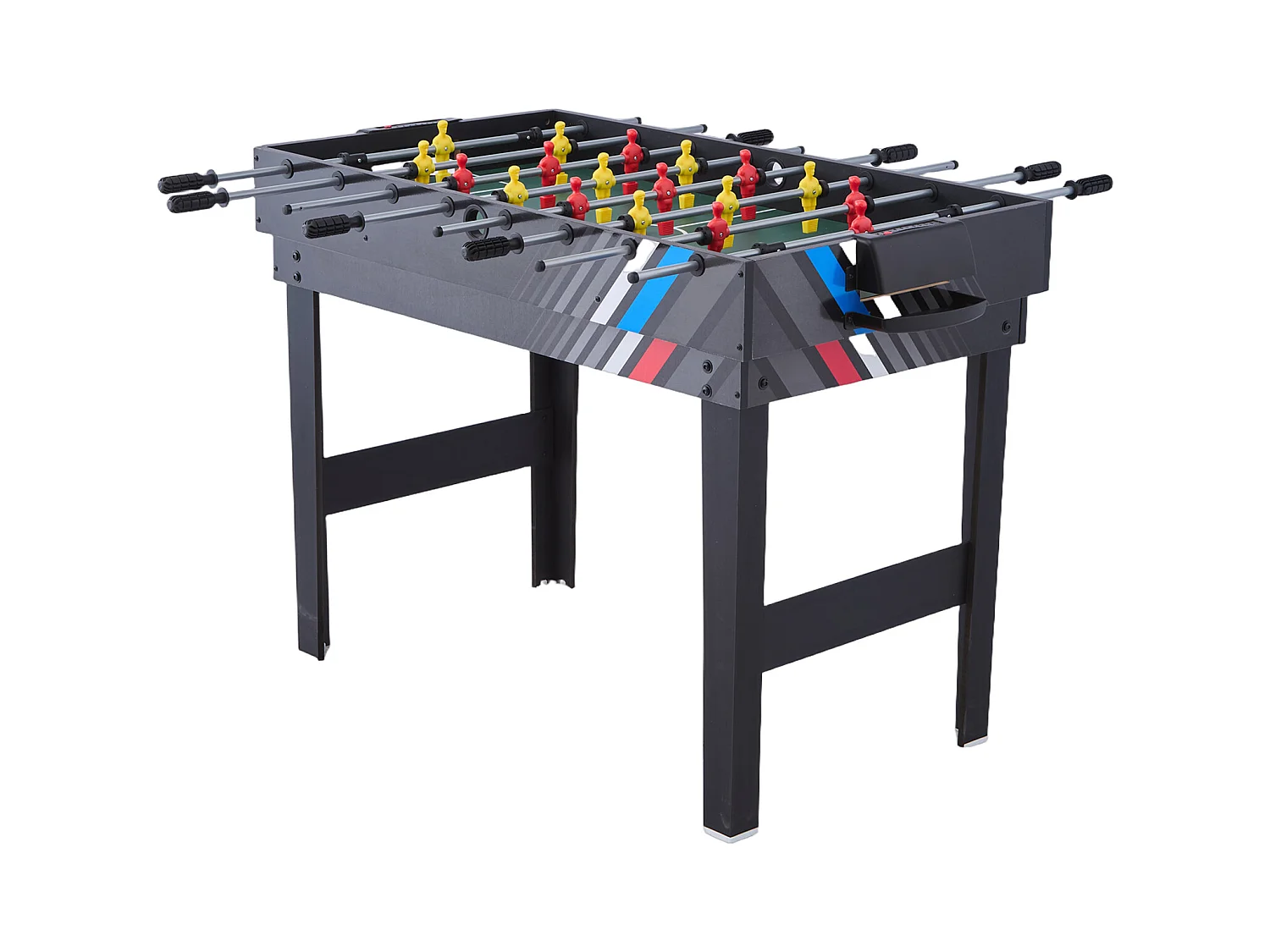 Table de Air Hockey, SucceBuy Table de Jeu Combinée 4 en 1 122 cm, Air Hockey, Baby-foot, Ping-pong, Billard