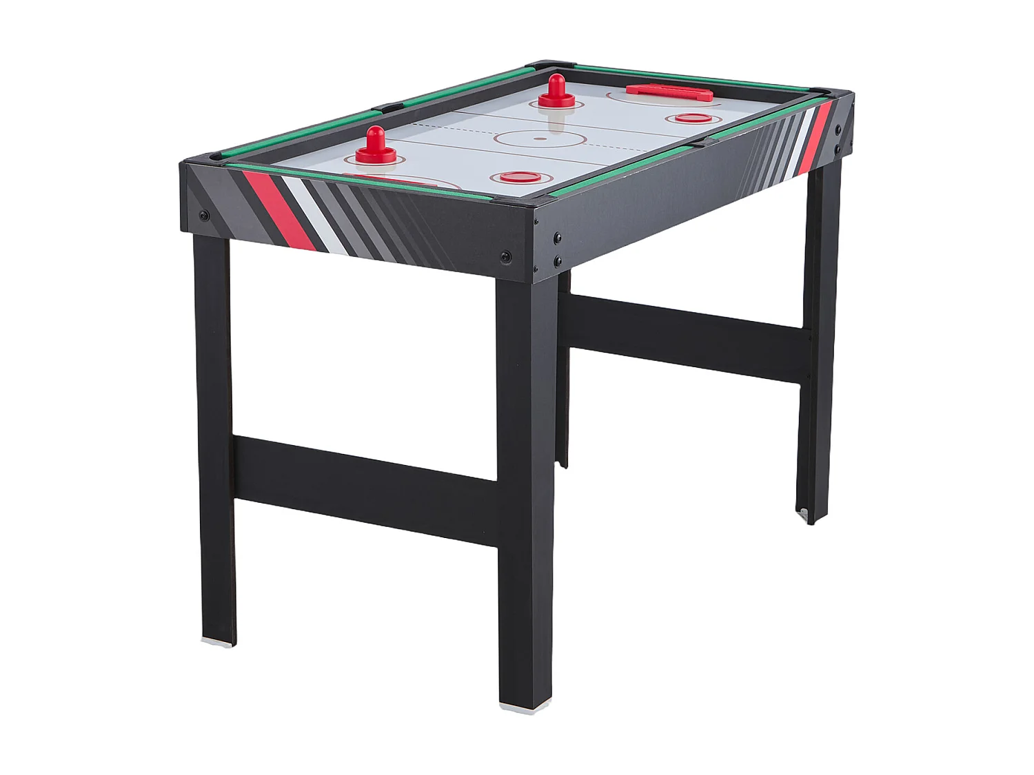 Table de Air Hockey, SucceBuy Table de Jeu Combinée 4 en 1 122 cm, Air Hockey, Baby-foot, Ping-pong, Billard