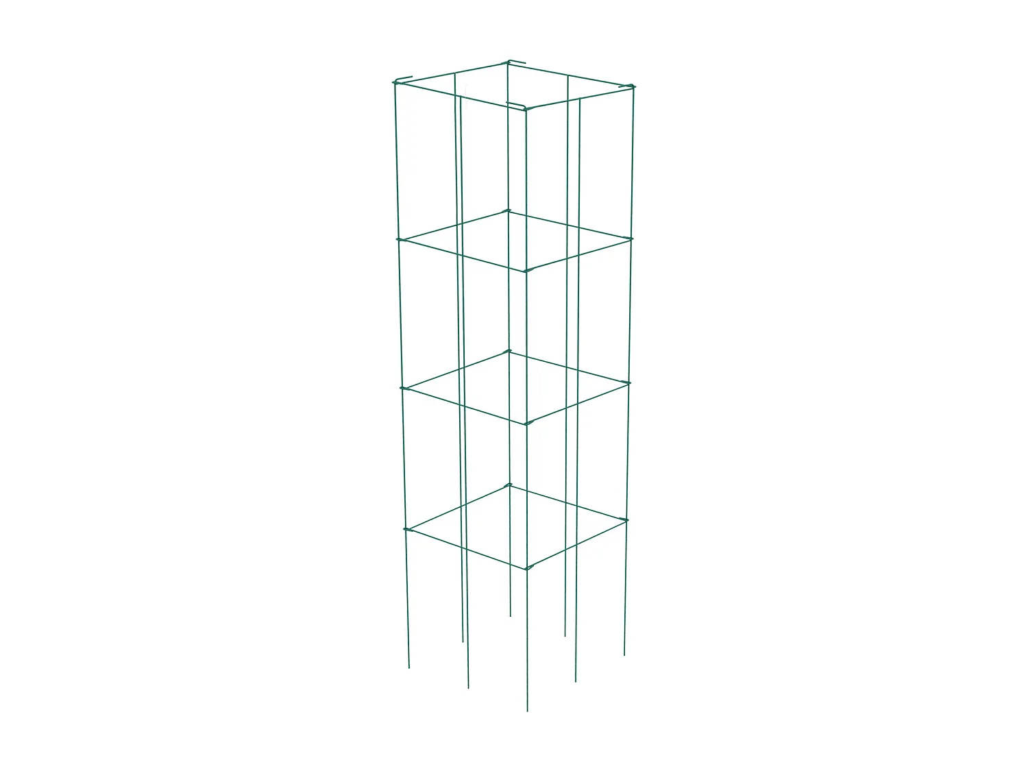 Cages à Tomates SucceBuy Lot de 10 Cages à Tomates, Support Carré en Acier de 116cm pour Plantes de Jardin, Vert