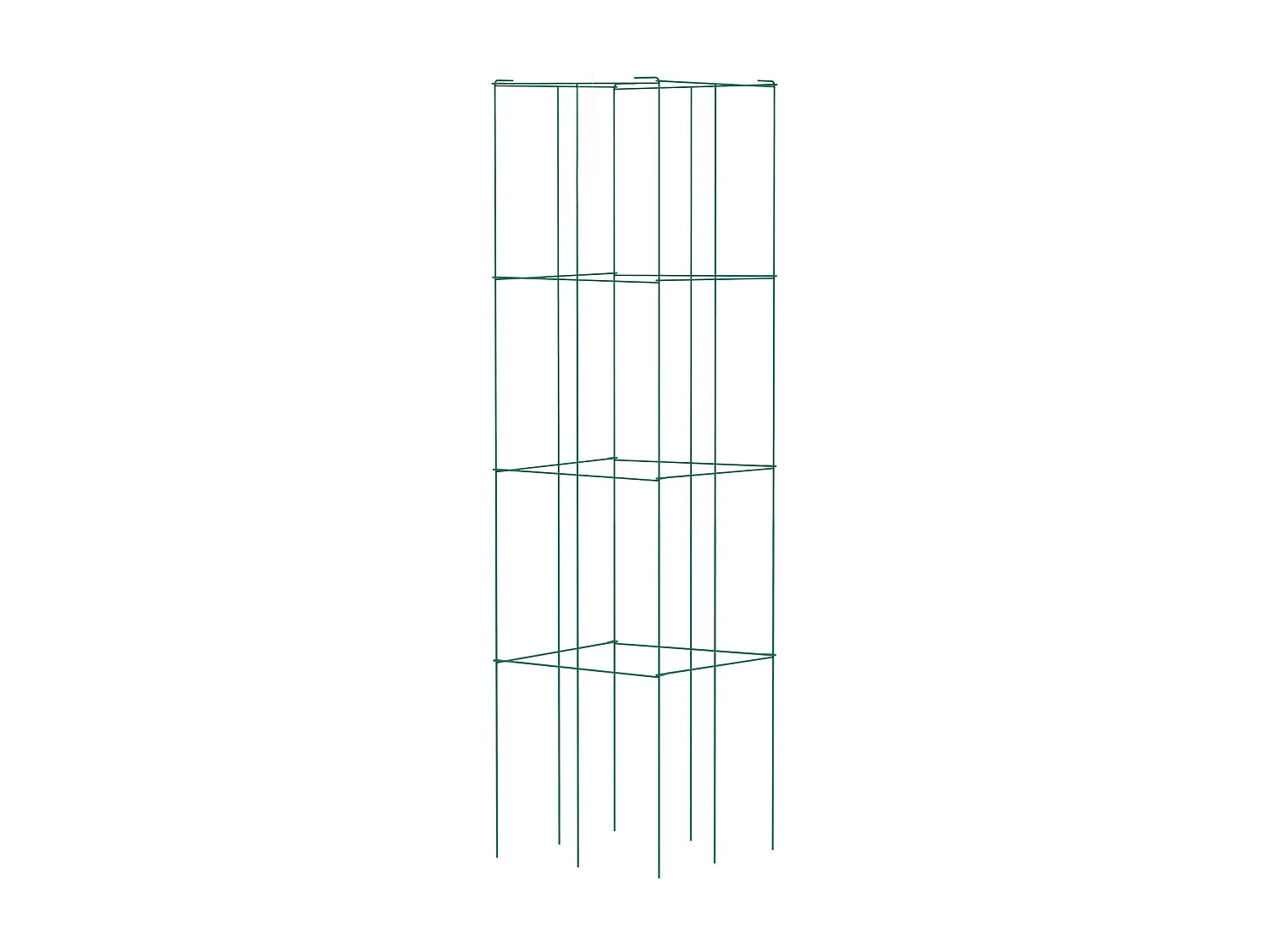 Cages à Tomates SucceBuy Lot de 10 Cages à Tomates, Support Carré en Acier de 116cm pour Plantes de Jardin, Vert