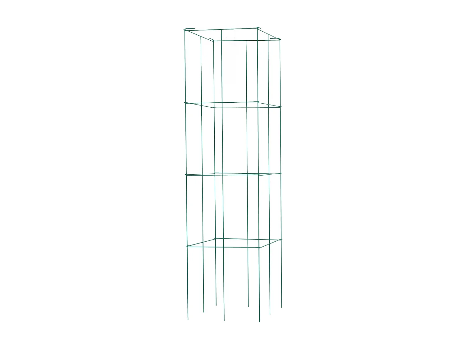Cages à Tomates SucceBuy Lot de 10 Cages à Tomates, Support Carré en Acier de 116cm pour Plantes de Jardin, Vert