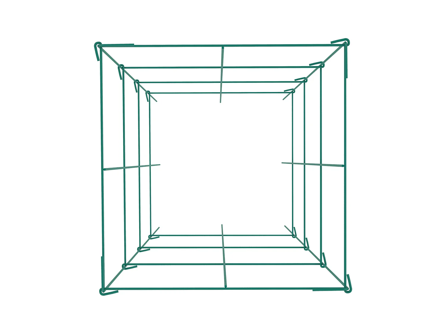 Cages à Tomates SucceBuy Lot de 6 Cages à Tomates, Support Carré en Acier de 100cm pour Plantes de Jardin, Vert