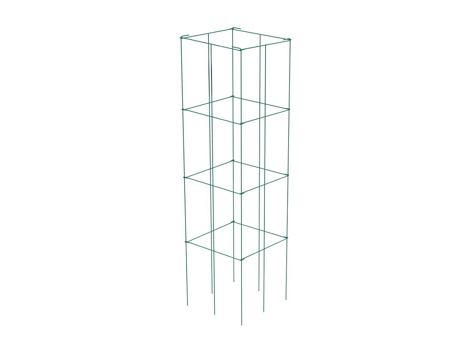 Cages à Tomates SucceBuy Lot de 6 Cages à Tomates, Support Carré en Acier de 100cm pour Plantes de Jardin, Vert
