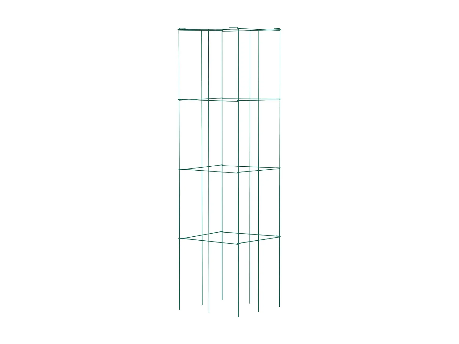 Cages à Tomates SucceBuy Lot de 6 Cages à Tomates, Support Carré en Acier de 100cm pour Plantes de Jardin, Vert