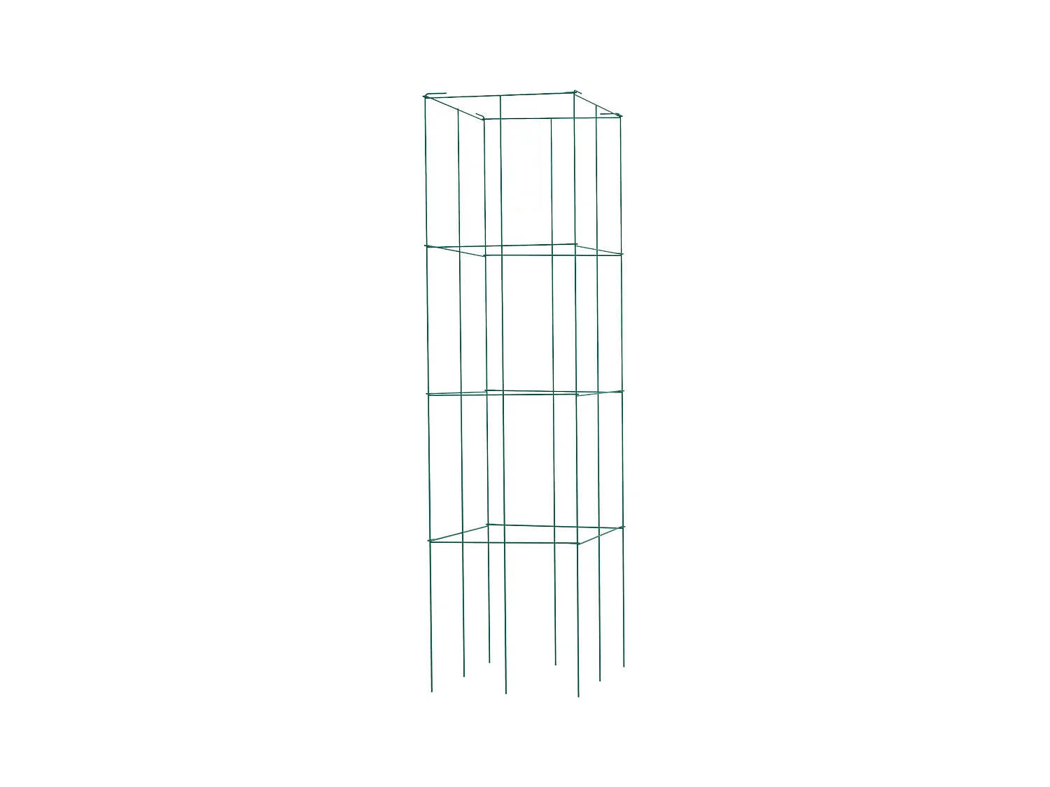 Cages à Tomates SucceBuy Lot de 6 Cages à Tomates, Support Carré en Acier de 100cm pour Plantes de Jardin, Vert