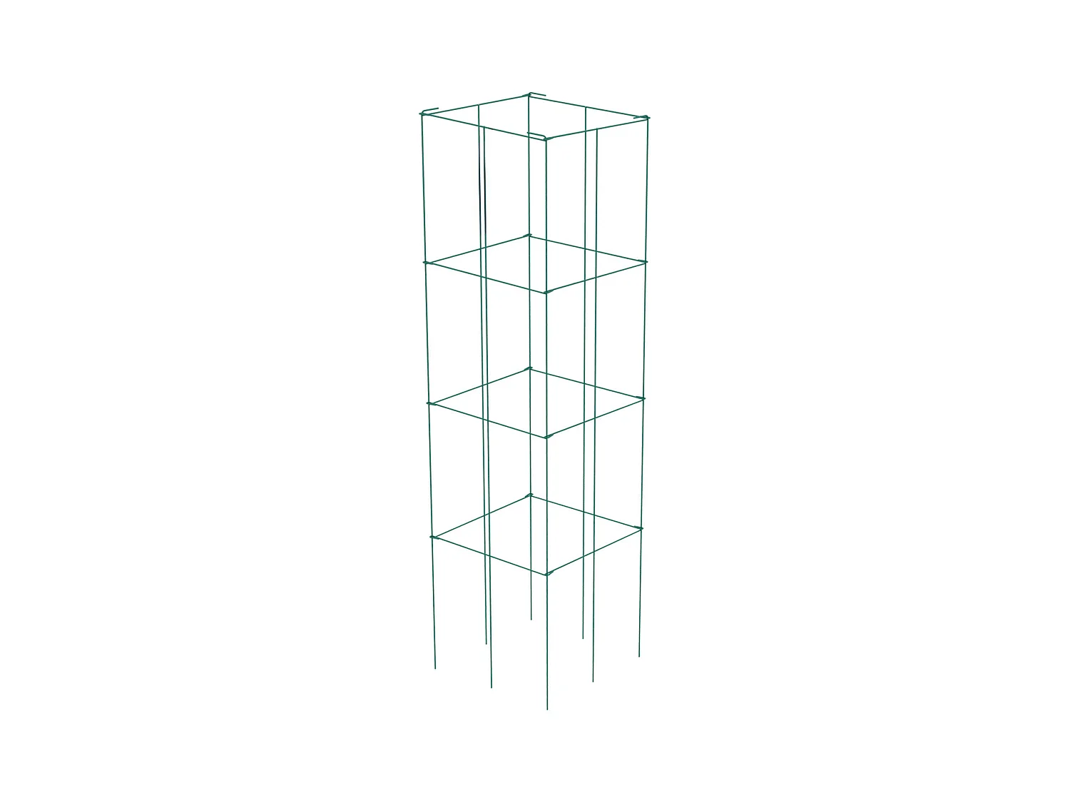Cages à Tomates SucceBuy Lot de 6 Cages à Tomates, Support Carré en Acier de 100cm pour Plantes de Jardin, Vert