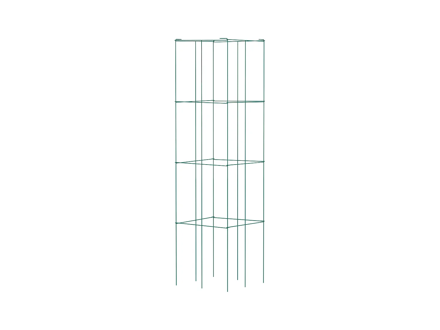 Cages à Tomates SucceBuy Lot de 6 Cages à Tomates, Support Carré en Acier de 100cm pour Plantes de Jardin, Vert