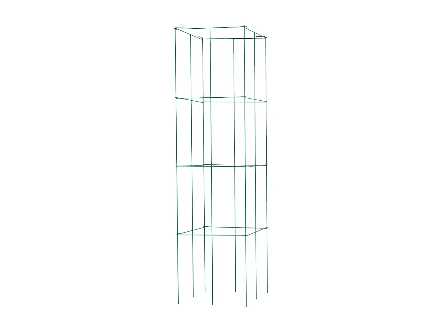 Cages à Tomates SucceBuy Lot de 6 Cages à Tomates, Support Carré en Acier de 100cm pour Plantes de Jardin, Vert