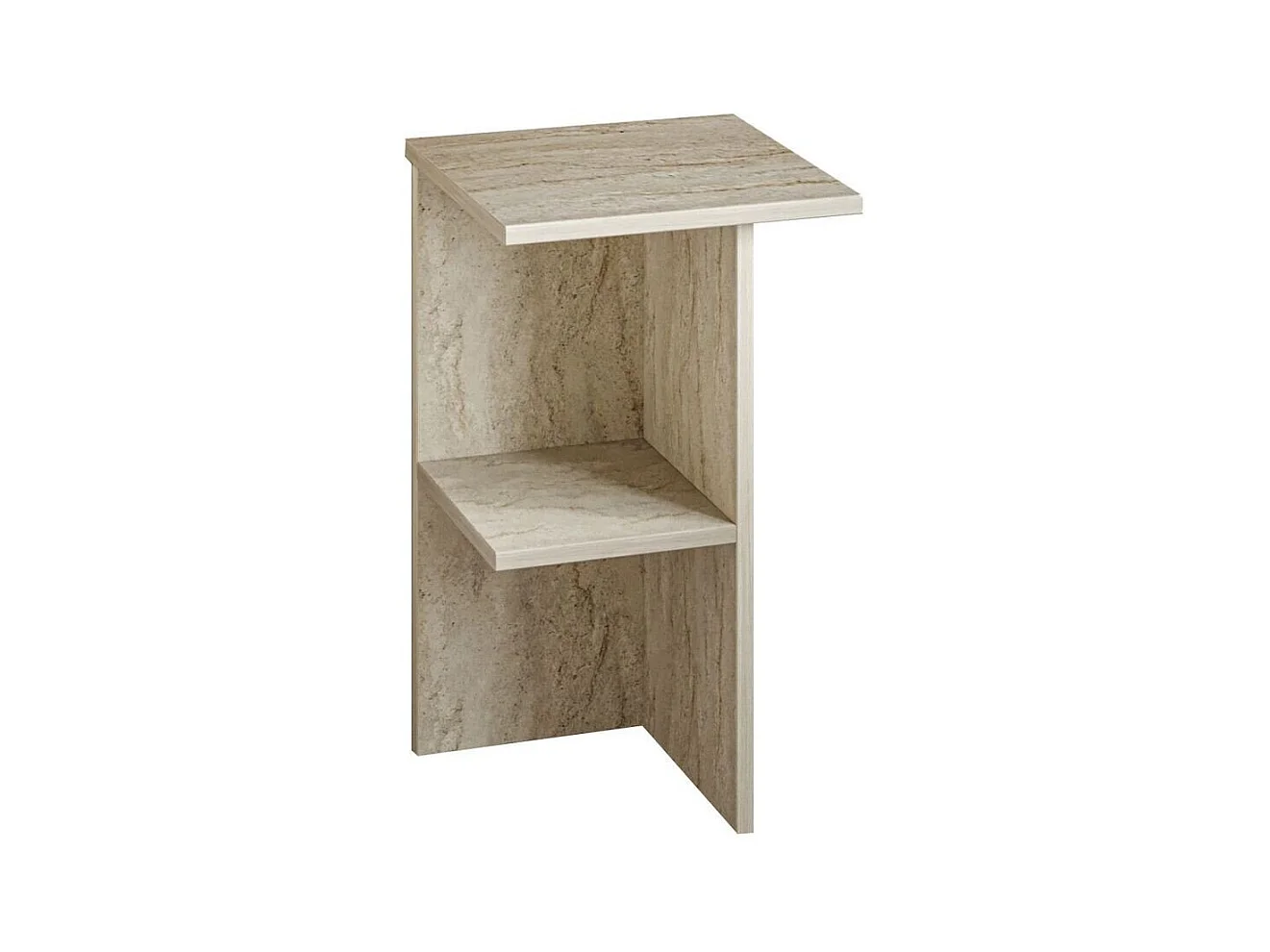 Mesita de noche cuadrada con estante H60 cm - LERAY