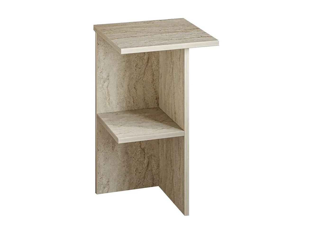 Comodino quadrato con ripiano H60 cm - LERAY