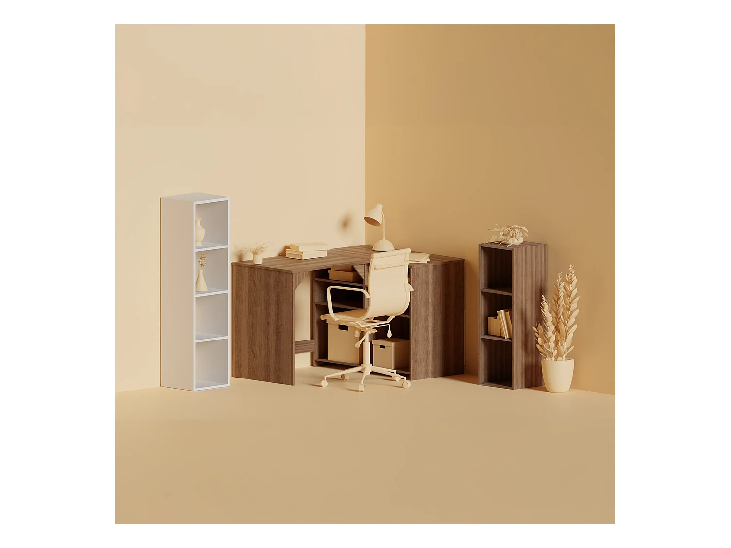 Scrivania ad angolo reversibile SpaceQub 110x67,5x75cm 7house