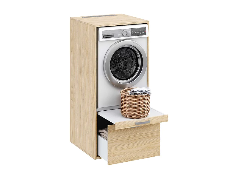 Meuble armoire pour machine à laver T-BATH 67,2x144cm chêne