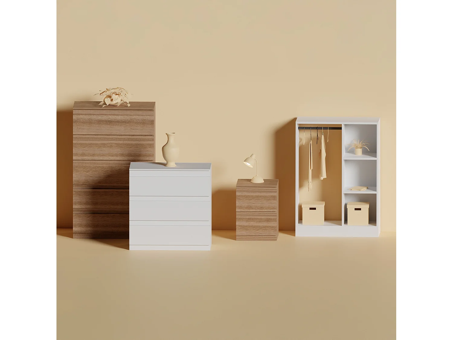 Cassettiera a 5 cassetti SpaceQub 78x48x118,4cm 7house