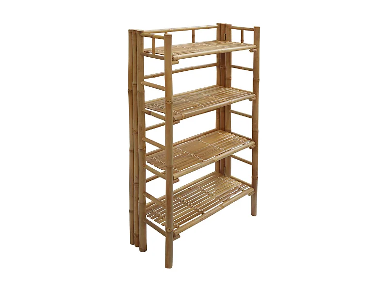 Etagère en bambou 4 niveaux L66 x P29cm x H135.5cm