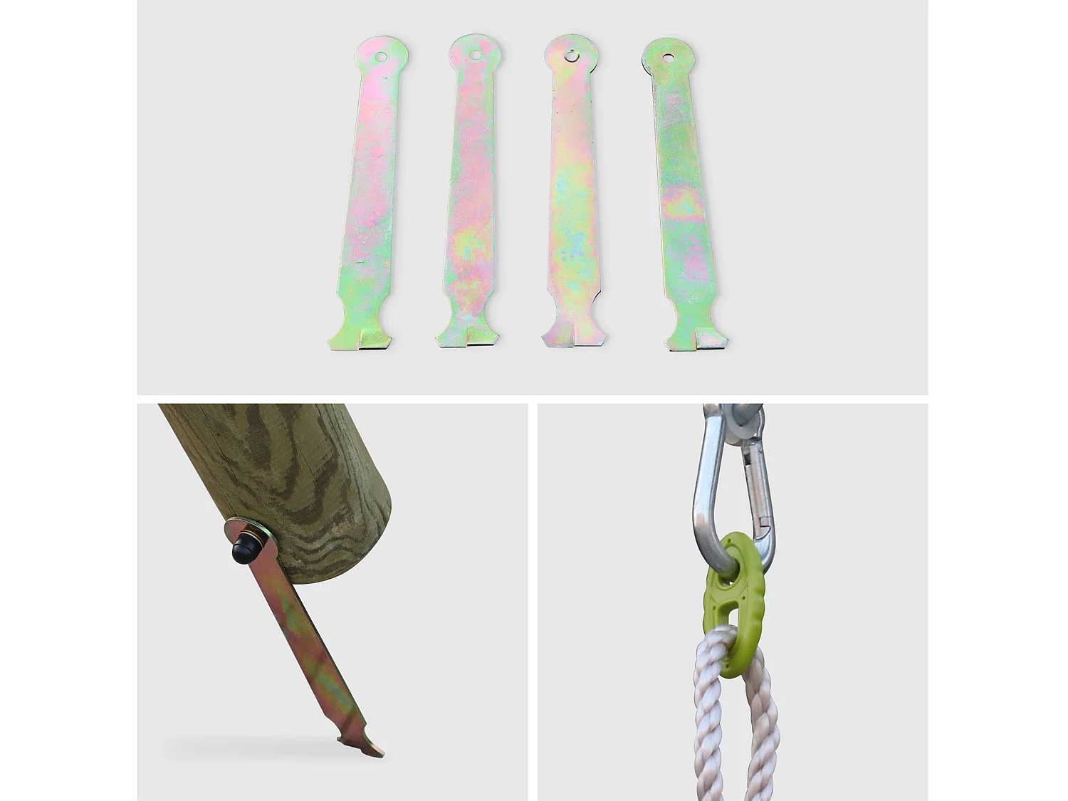 Parco giochi con scivolo, faccia a faccia e 2 altalene, verde