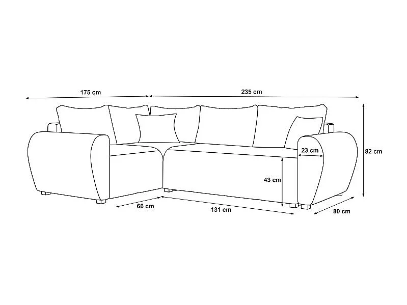 Canapé d’angle panoramique MOLIA en U