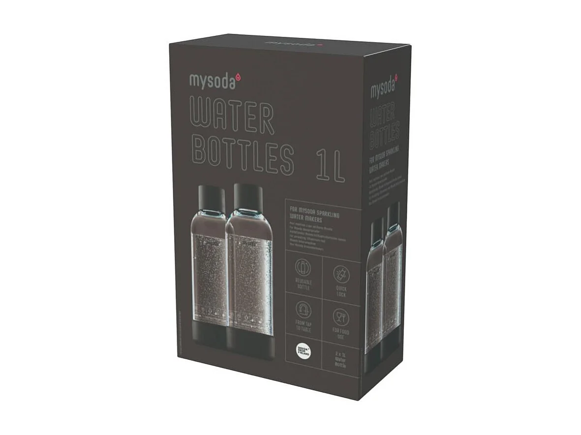 Pack de 2 bouteilles noires 1L