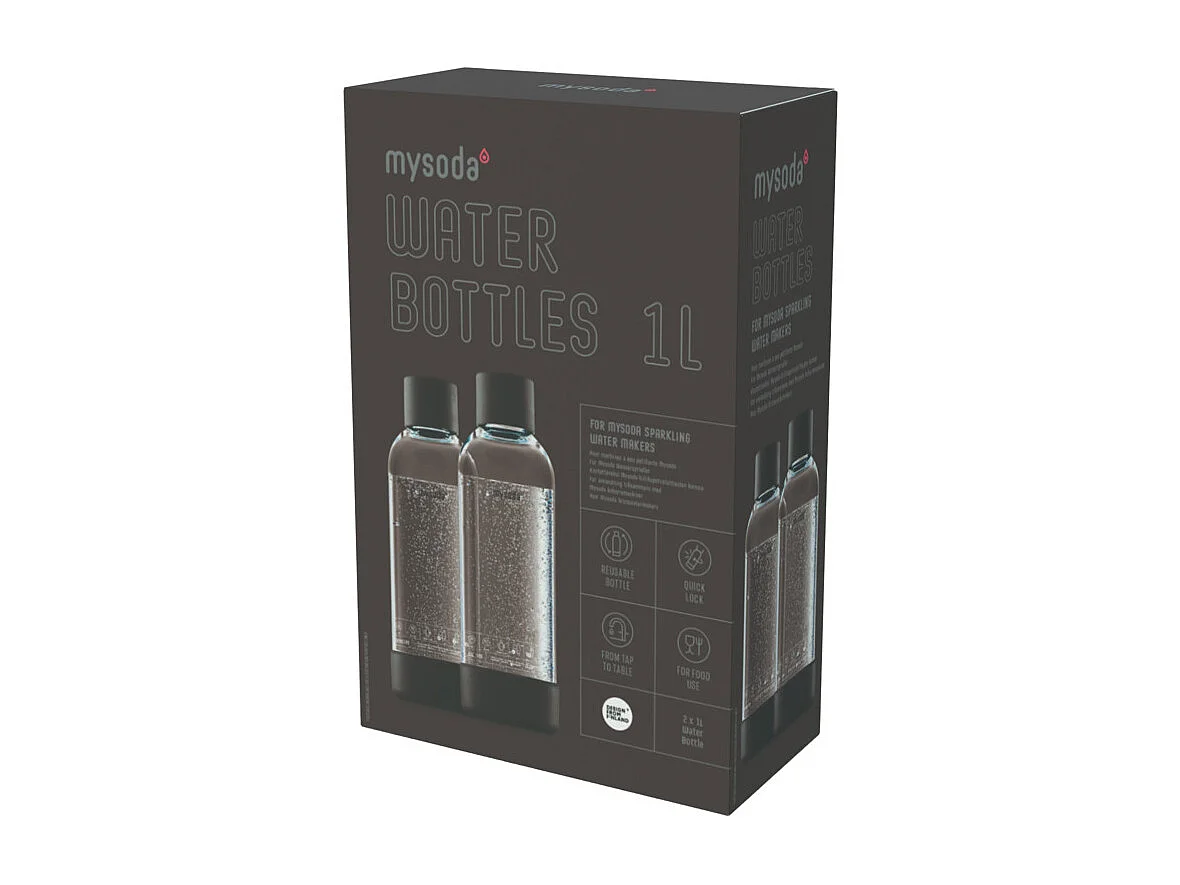 Pack de 2 bouteilles noires 1L