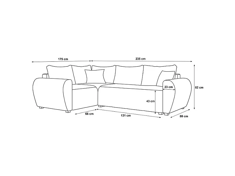 Canapé d’angle panoramique MOLIA en U