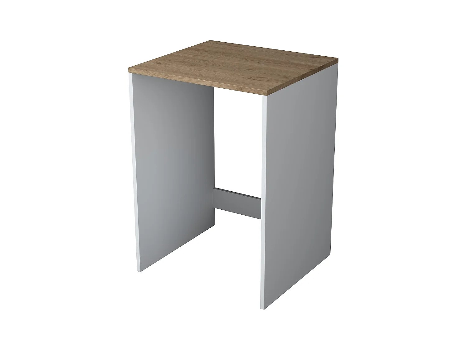 Etagère pour machine à laver décor blanc et noyer H91,8 cm - JUNE