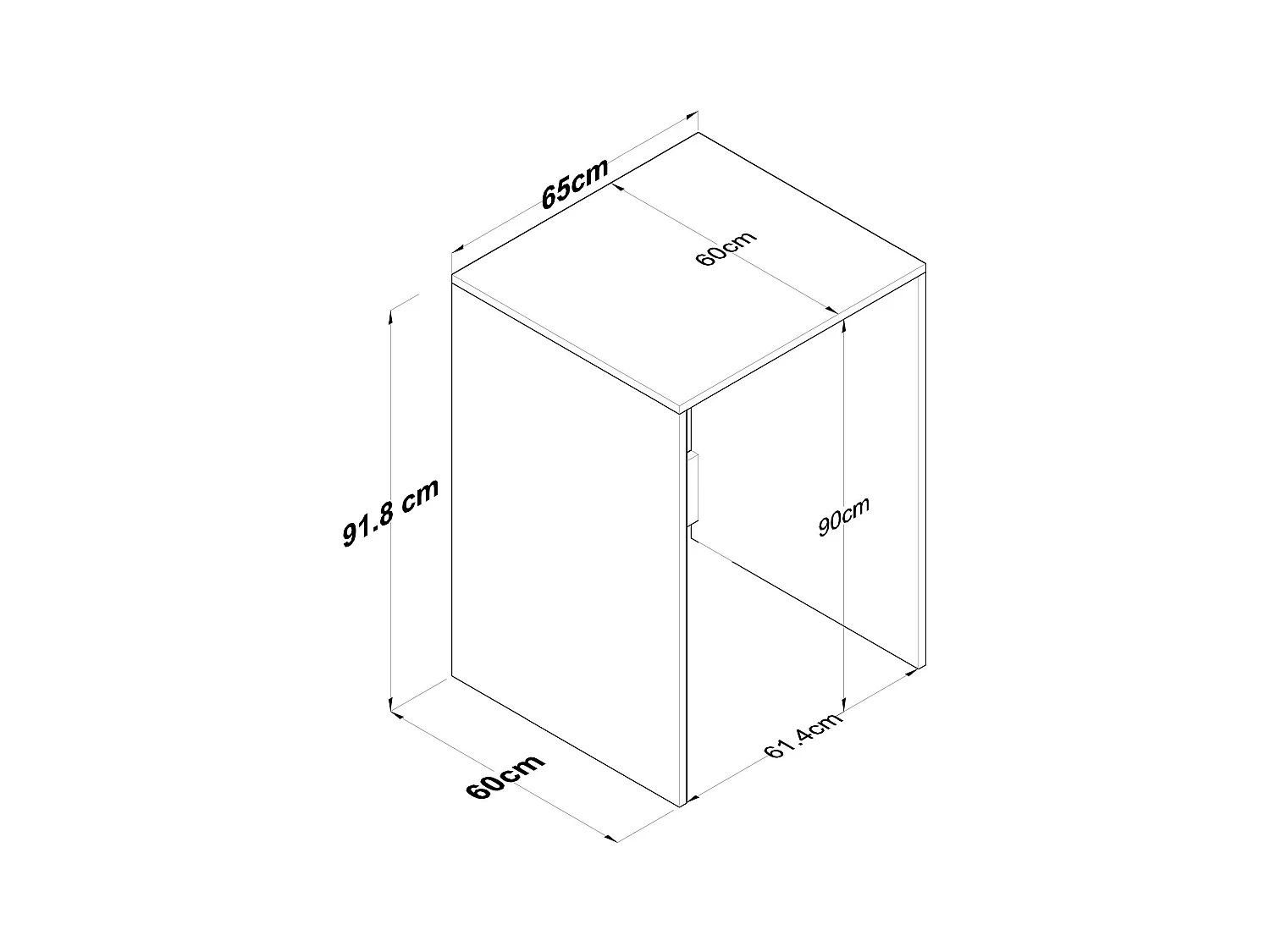Etagère pour machine à laver décor blanc et noyer H91,8 cm - JUNE