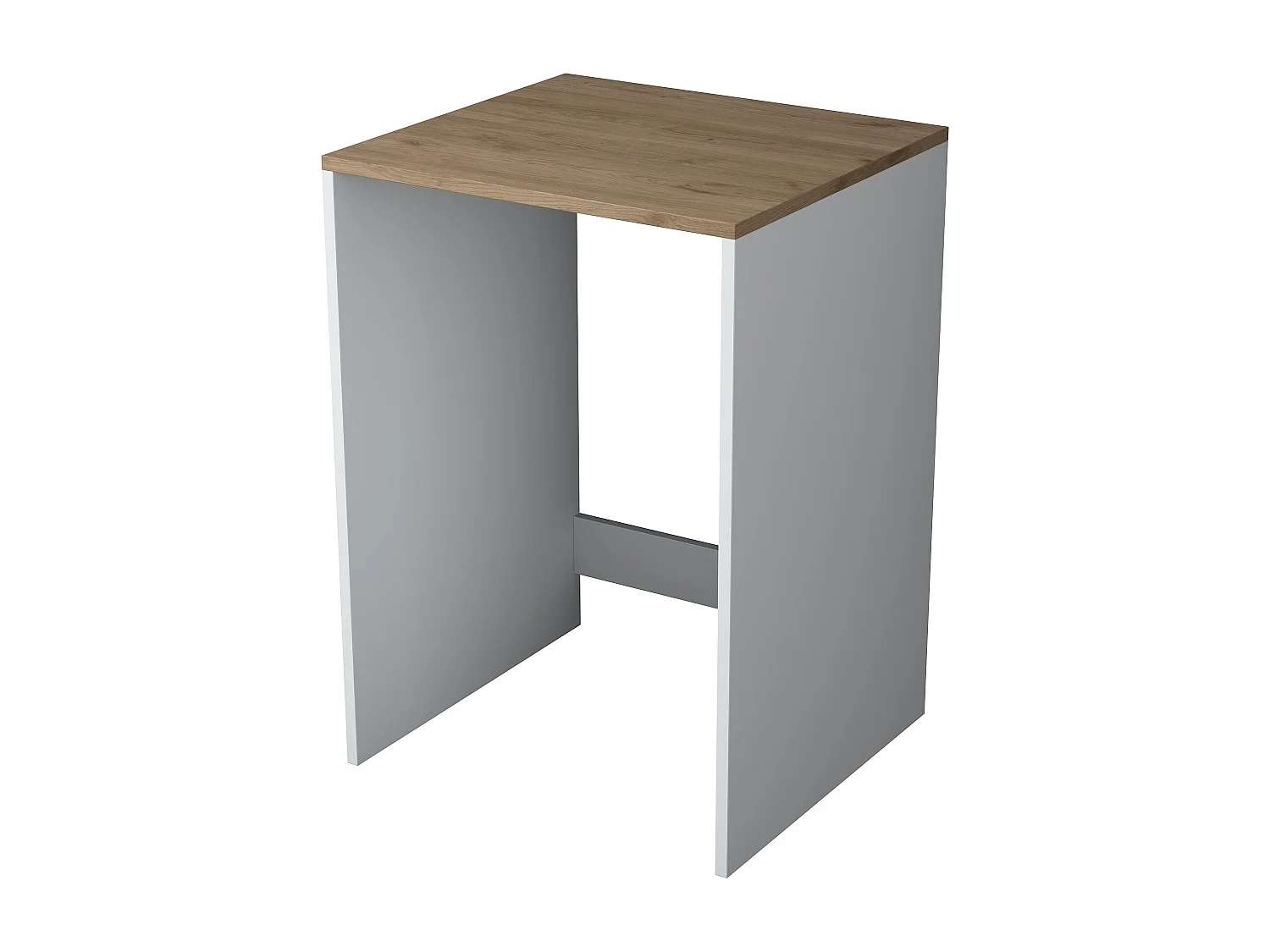 Scaffale per lavatrice finitura bianco e noce H91,8 cm - JUNE