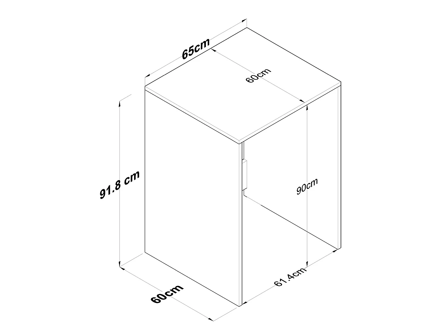 Etagère pour machine à laver décor blanc et noyer H91,8 cm - JUNE