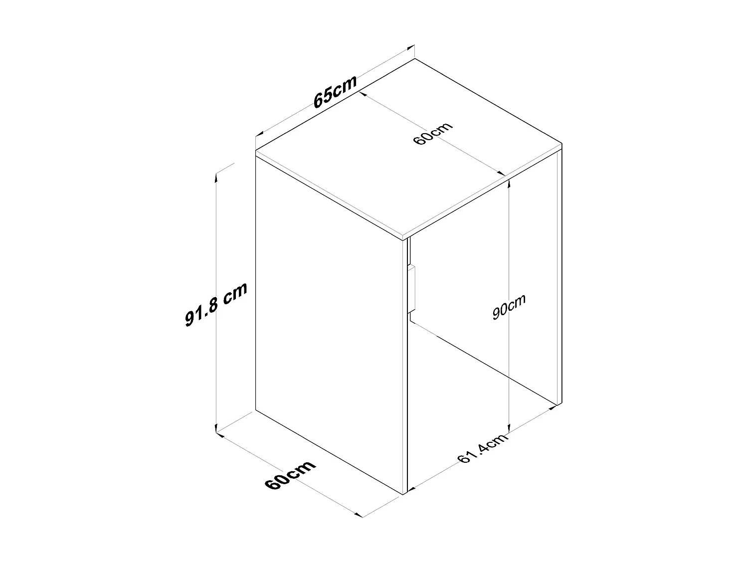 Estante para máquina de lavar decoração branca e nogueira H91,8 cm - JUNE