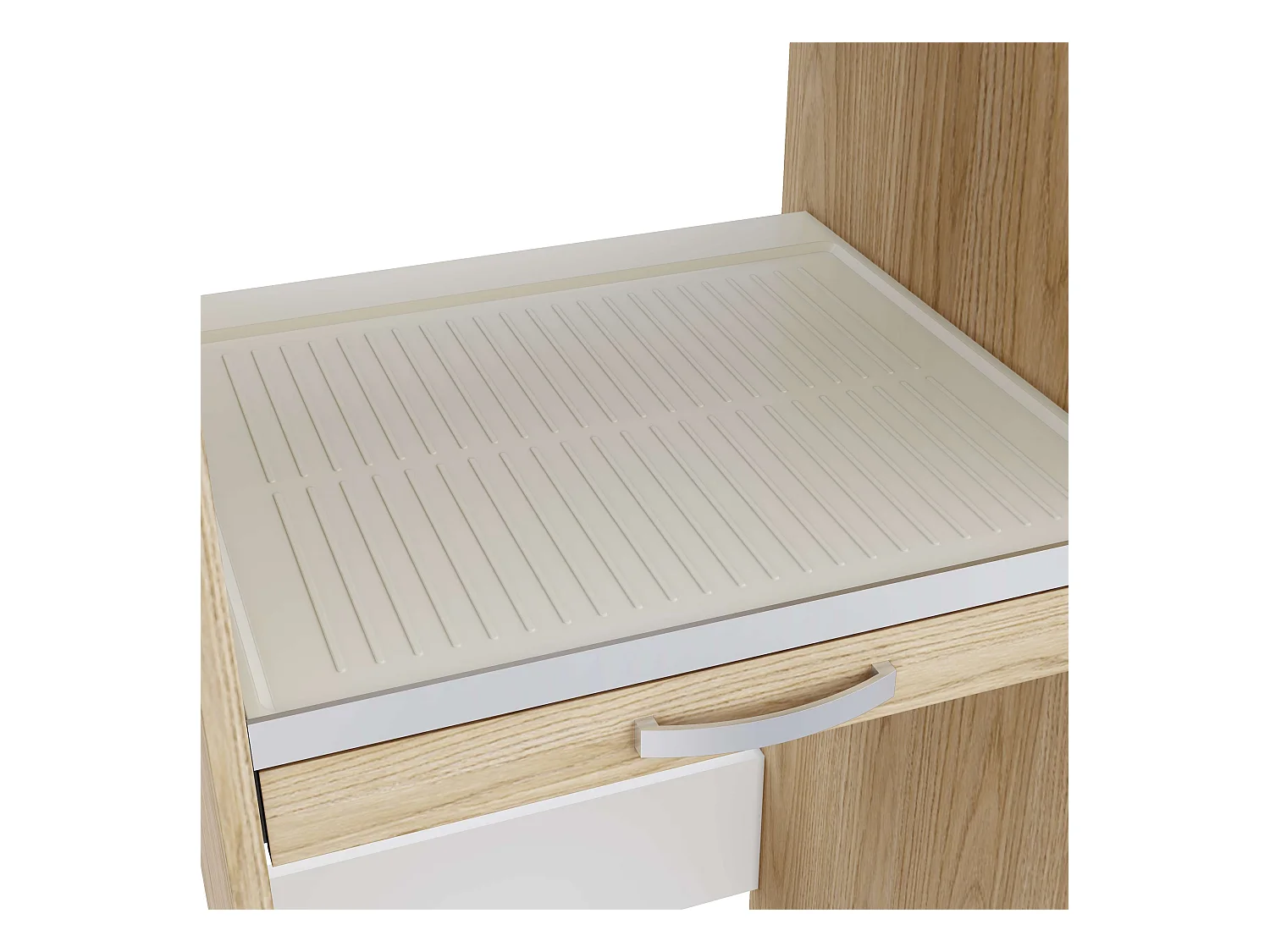 Armoire colonne pour lave-linge et sèche-linge superposés T-BATH 67,2x187,5cm chêne