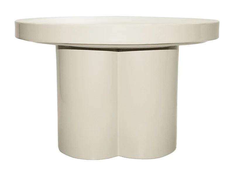 FIONA-Table basse ronde D56 cm Blanc cassé