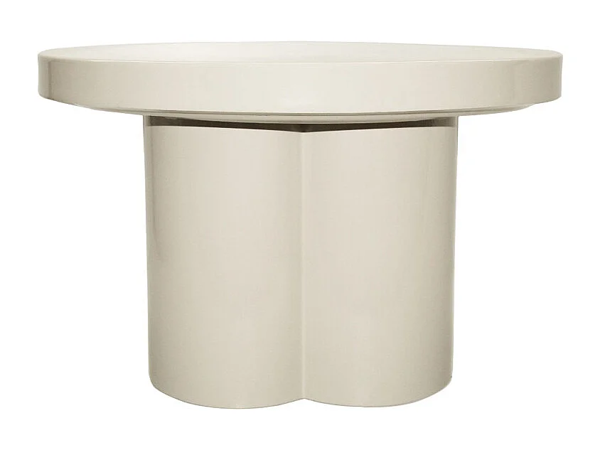 FIONA-Table basse ronde D56 cm Blanc cassé