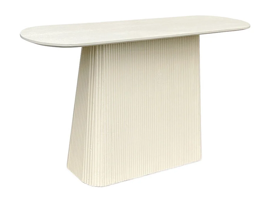 DOLCE-Console 140 cm en bois massif Ivoire