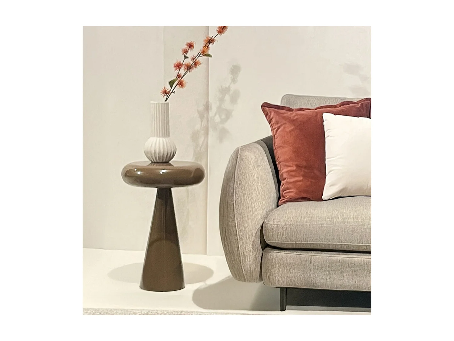 TILT-Table basse d'appoint en acier laqué Café