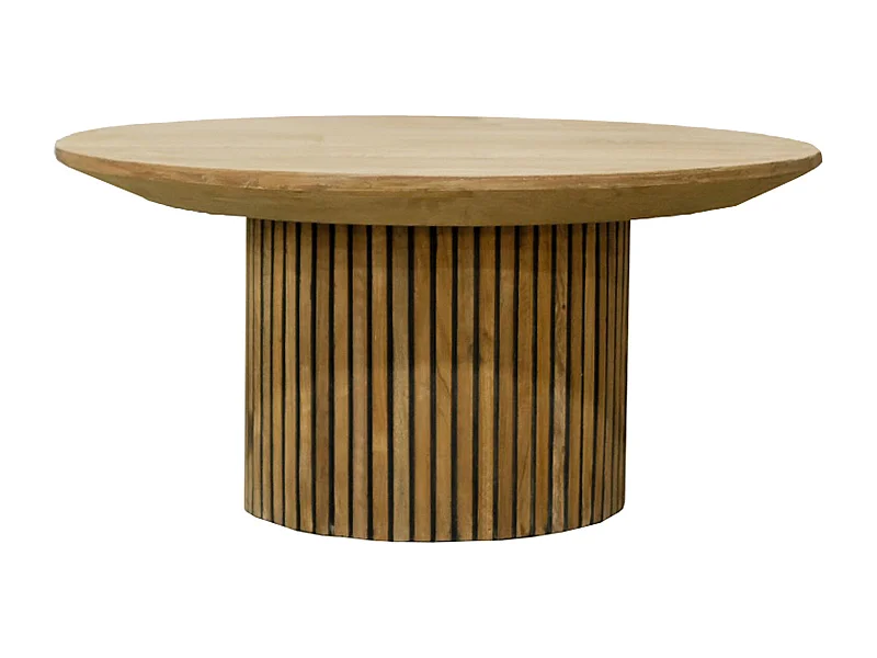 PIANA-Table basse ronde D80 cm en Teck massif