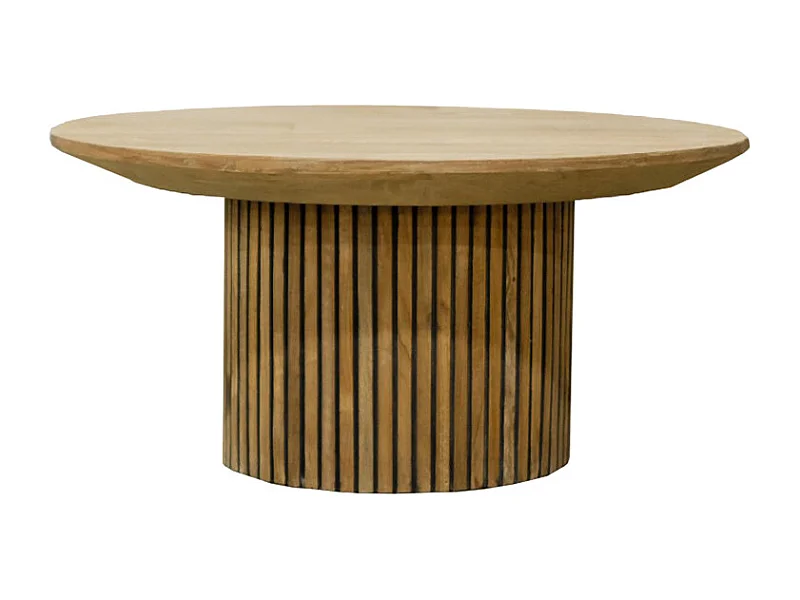 PIANA-Table basse ronde D80 cm en Teck massif