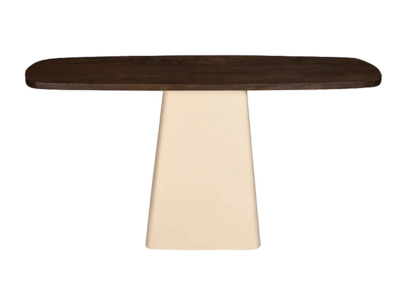 DYLON-Console en bois massif et métal Ivoire