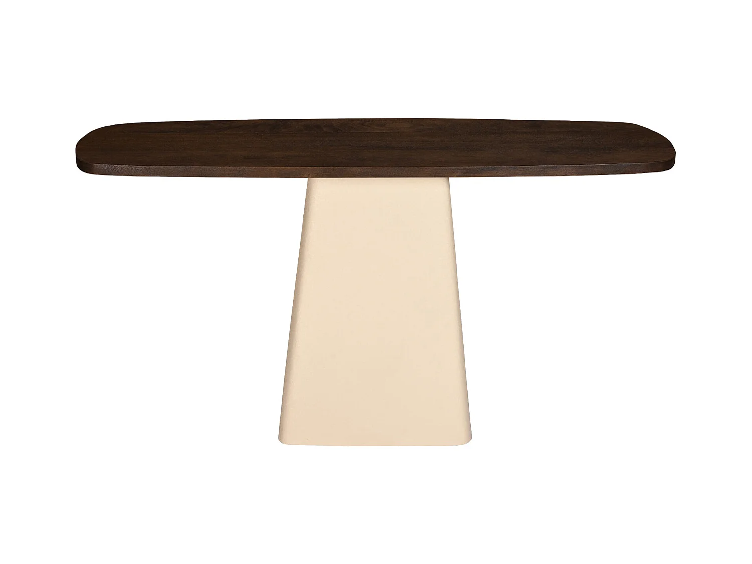 DYLON-Console en bois massif et métal Ivoire