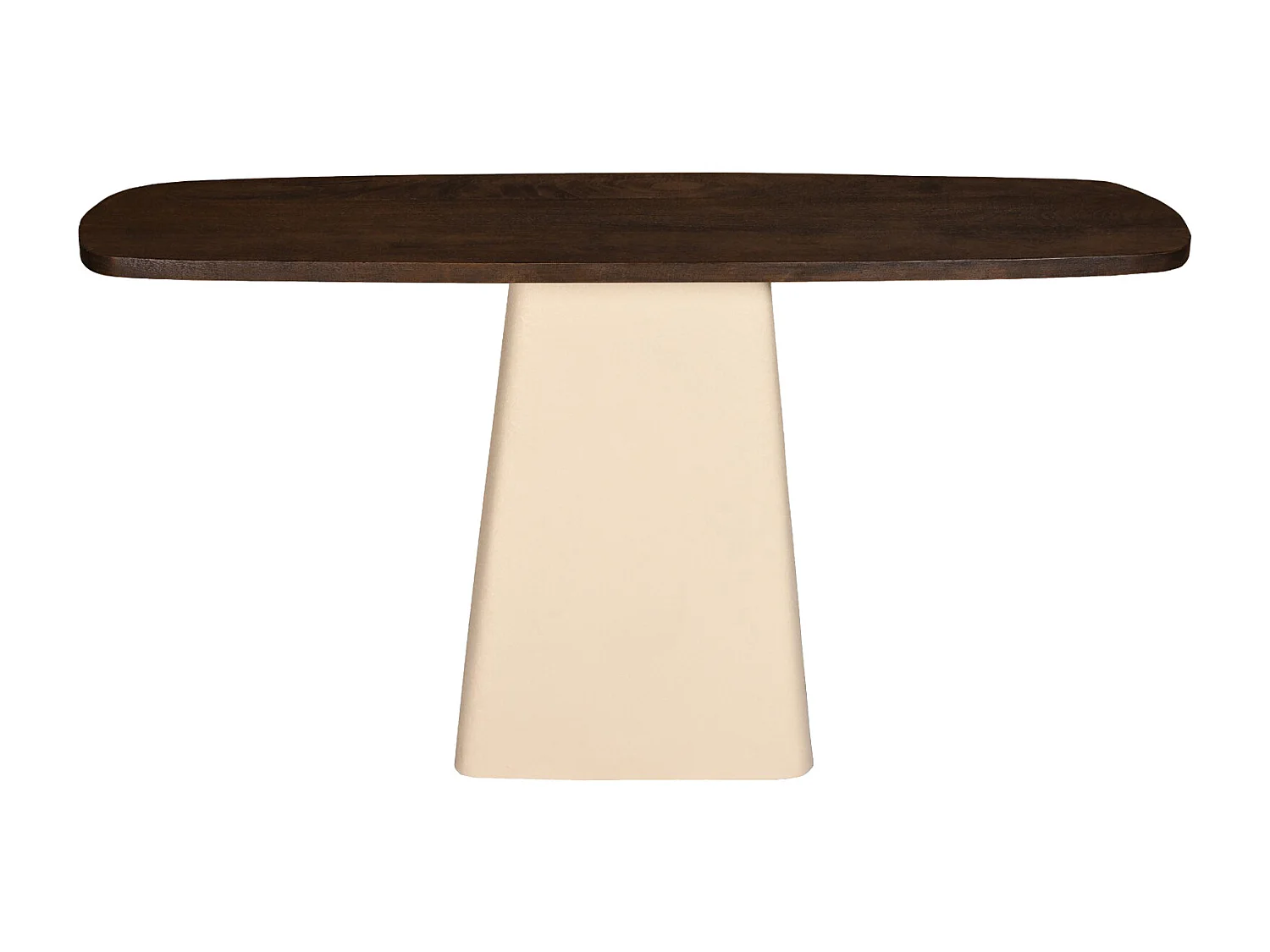 DYLON-Console en bois massif et métal Ivoire