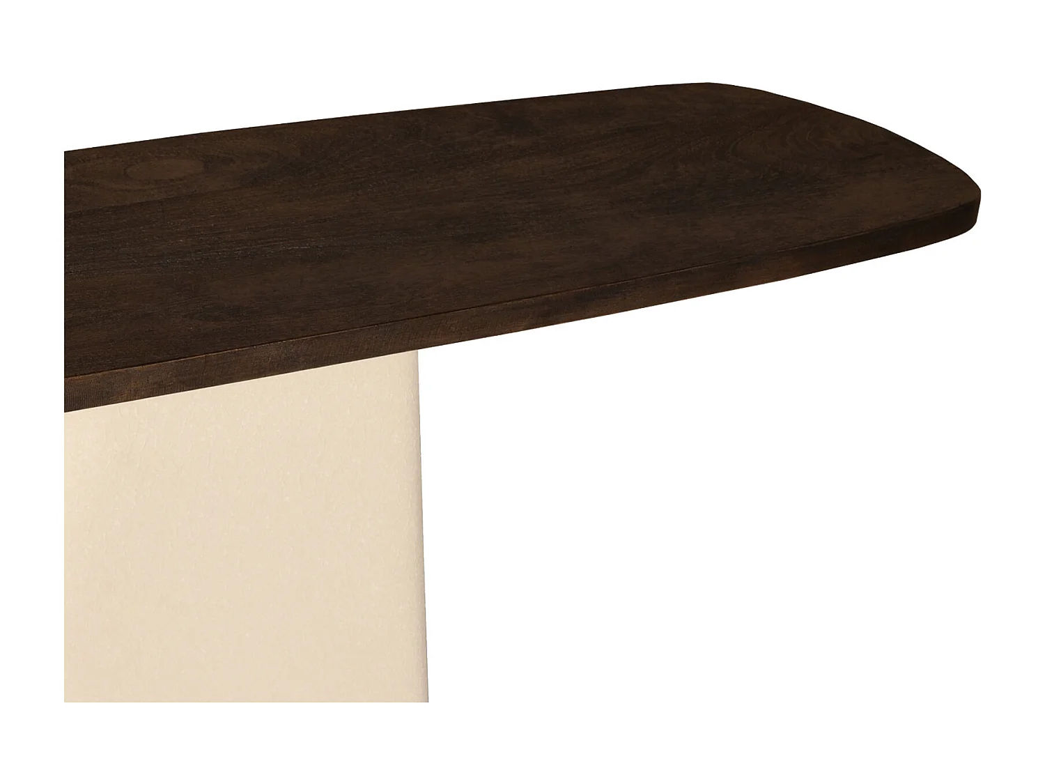 DYLON-Console en bois massif et métal Ivoire