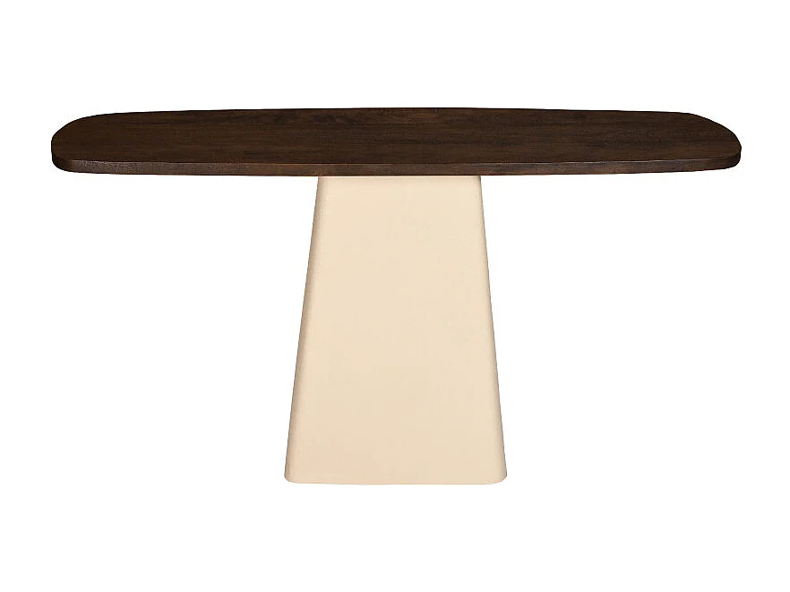 DYLON-Console en bois massif et métal Ivoire