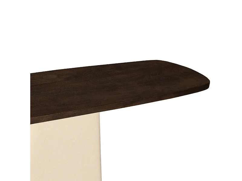 DYLON-Console en bois massif et métal Ivoire