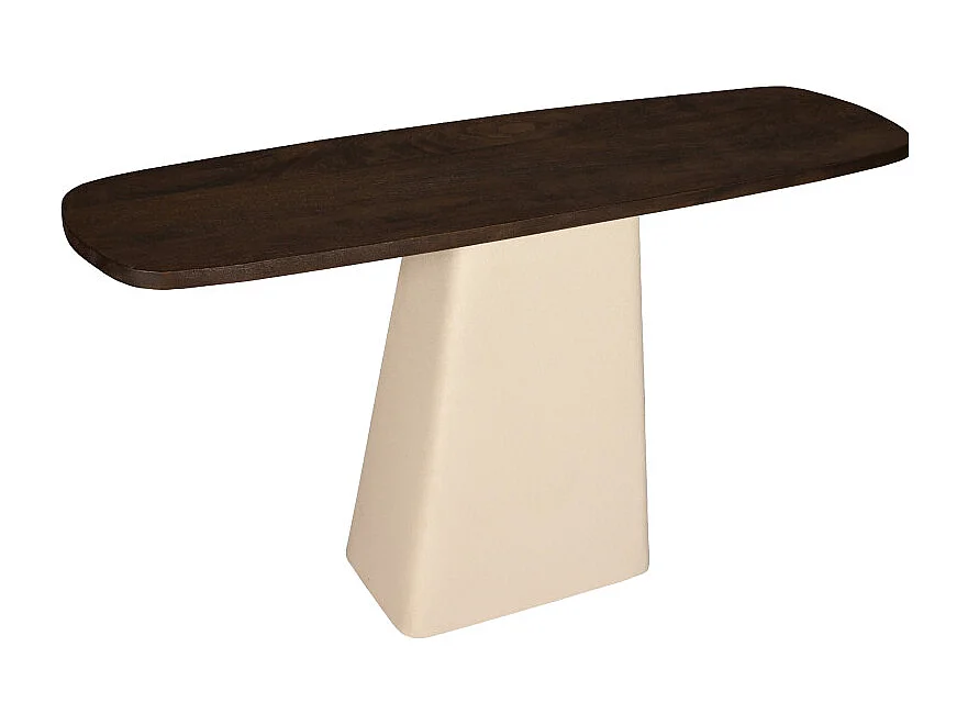 DYLON-Console en bois massif et métal Ivoire