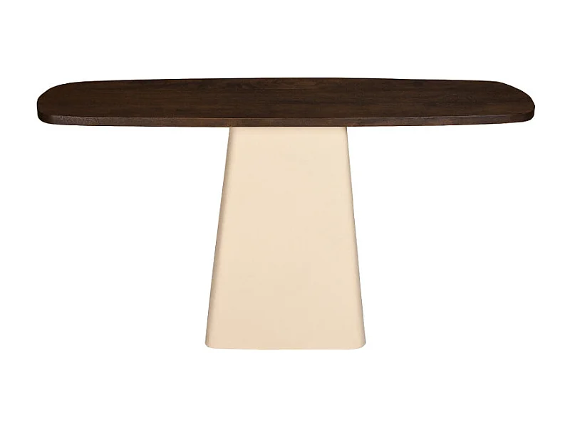 DYLON-Console en bois massif et métal Ivoire