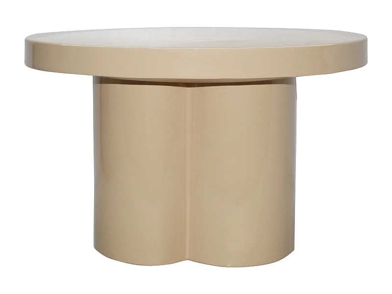 FIONA-Table basse ronde D56 cm Café