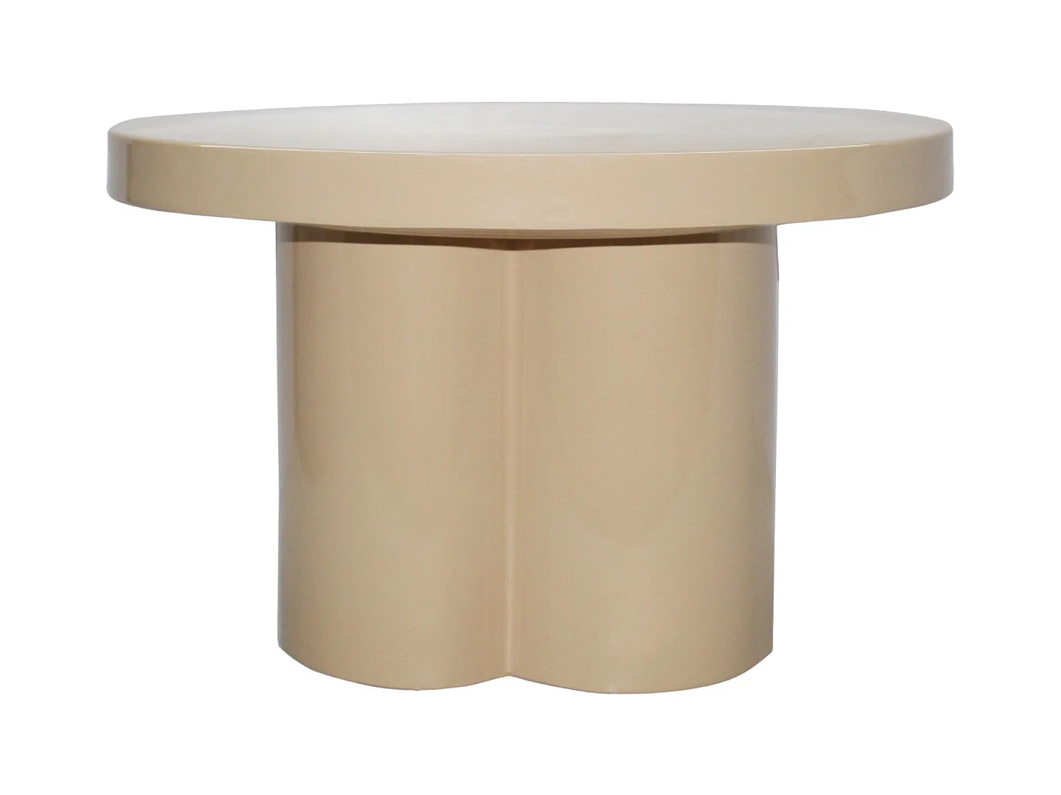 FIONA-Table basse ronde D56 cm Café